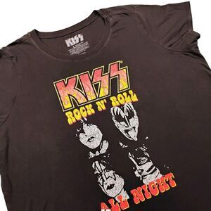 KISS Rock N' Roll All Night T-Shirt Men's 4 XL Large Gene Simmons Paul Stanley